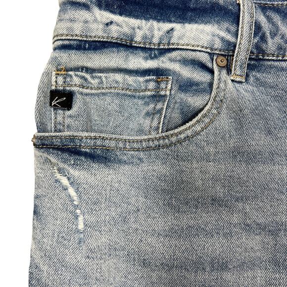 Kancan High Rise Boyfriend Jeans Plus Sz 22 Light Wash Distressed Stretch NEW! - Picture 11 of 14